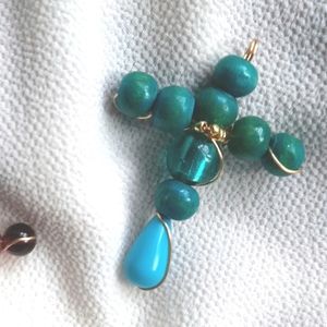 Beaded Cross Pendant
